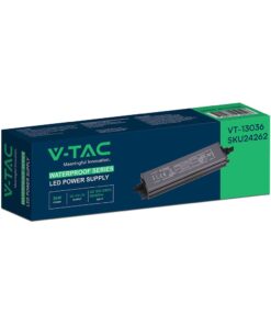 Τροφοδοτικό V-TAC για LED 36W 12V 3A IP67 Αδιάβροχο Μεταλλικό 24262VT