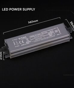 Τροφοδοτικό V-TAC για LED 36W 12V 3A IP67 Αδιάβροχο Μεταλλικό 24262VT