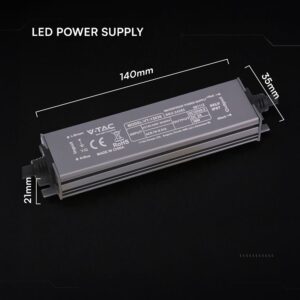 Τροφοδοτικό V-TAC για LED 36W 12V 3A IP67 Αδιάβροχο Μεταλλικό 24262VT