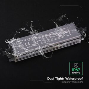 Τροφοδοτικό V-TAC για LED 36W 12V 3A IP67 Αδιάβροχο Μεταλλικό 24262VT