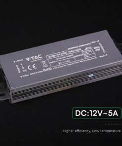 Τροφοδοτικό V-TAC για LED 60W 12V 5A IP67 Αδιάβροχο Μεταλλικό 24263VT