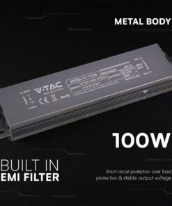Τροφοδοτικό V-TAC για LED 100W 12V 8.3A IP67 Αδιάβροχο Μεταλλικό 24264VT