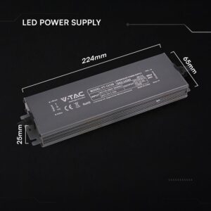 Τροφοδοτικό V-TAC για LED 150W 12V 12.5A IP67 Αδιάβροχο Μεταλλικό 24265VT