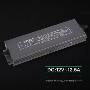 Τροφοδοτικό V-TAC για LED 150W 12V 12.5A IP67 Αδιάβροχο Μεταλλικό 24265VT