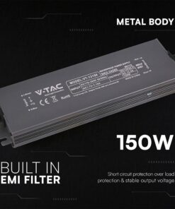 Τροφοδοτικό V-TAC για LED 150W 12V 12.5A IP67 Αδιάβροχο Μεταλλικό 24265VT