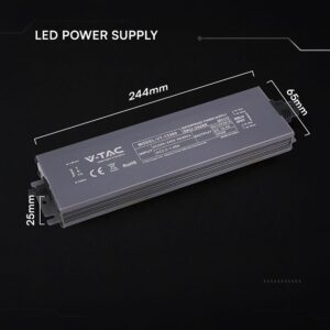 Τροφοδοτικό V-TAC για LED 200W 12V 16.5A IP67 Αδιάβροχο Μεταλλικό 24266VT