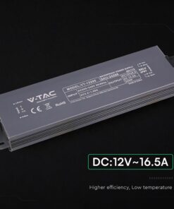 Τροφοδοτικό V-TAC για LED 200W 12V 16.5A IP67 Αδιάβροχο Μεταλλικό 24266VT