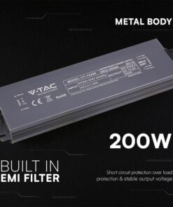 Τροφοδοτικό V-TAC για LED 200W 12V 16.5A IP67 Αδιάβροχο Μεταλλικό 24266VT