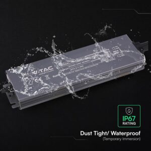 Τροφοδοτικό V-TAC για LED 200W 12V 16.5A IP67 Αδιάβροχο Μεταλλικό 24266VT