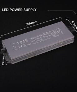 Τροφοδοτικό V-TAC για LED 300W 12V 25A IP67 Αδιάβροχο Μεταλλικό 24267VT