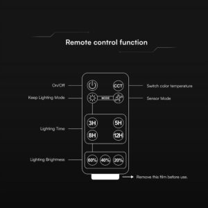 30W LED Ηλιακός Προβολέας Μαύρος CCT 3000lm IP65 με Ανιχνευτή Κίνησης & Τηλεχειριστήριο V-TAC 24277VT