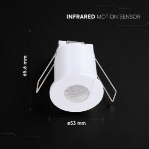 Χωνευτός Ανιχνευτής Κίνησης Λευκός V-TAC 5yrs Wty 24355VT