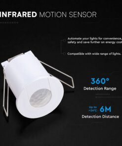 Χωνευτός Ανιχνευτής Κίνησης Λευκός V-TAC 5yrs Wty 24355VT