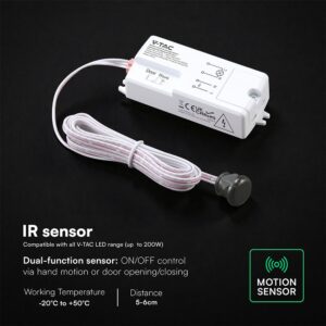 V-TAC Αισθητήρας Κίνησης Υπερύθρων Χειρός & Πόρτας 5-6cm 24357VT