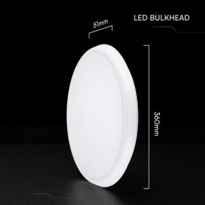 Πλαφονιέρα LED Στρογγυλή Φ360 V-TAC CREE Chip 20-40W με Αισθητήρα Κίνησης CCT IP65 6yrs Wty 24360VT