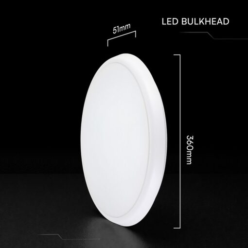 Πλαφονιέρα LED Στρογγυλή Φ360 V-TAC CREE Chip 20-40W με Αισθητήρα Κίνησης CCT IP65 6yrs Wty 24360VT