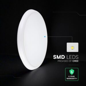 Πλαφονιέρα LED Στρογγυλή Φ360 V-TAC CREE Chip 20-40W με Αισθητήρα Κίνησης CCT IP65 6yrs Wty 24360VT