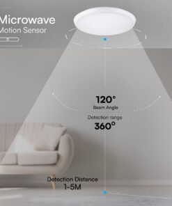 Πλαφονιέρα LED Στρογγυλή Φ360 V-TAC CREE Chip 20-40W με Αισθητήρα Κίνησης CCT IP65 6yrs Wty 24360VT