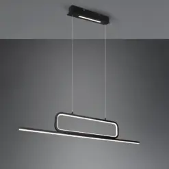 Κρεμαστό Φωτιστικό Trio Lighting LED 38W Μαύρο Ματ Μεταλλικό Step Dimmable 4500lm 3000K – 327210332