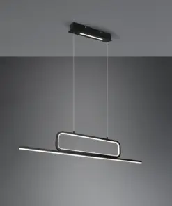 Κρεμαστό Φωτιστικό Trio Lighting LED 38W Μαύρο Ματ Μεταλλικό Step Dimmable 4500lm 3000K – 327210332