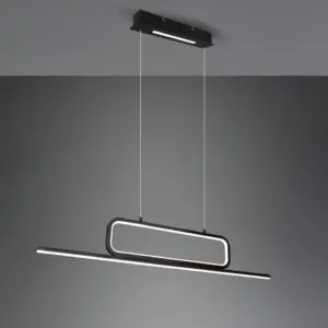 Κρεμαστό Φωτιστικό Trio Lighting  LED 38W Μαύρο Ματ Μεταλλικό Step Dimmable 4500lm  3000K – 327210332