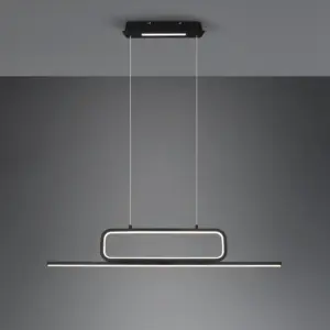 Κρεμαστό Φωτιστικό Trio Lighting LED 38W Μαύρο Ματ Μεταλλικό Step Dimmable 4500lm 3000K – 327210332