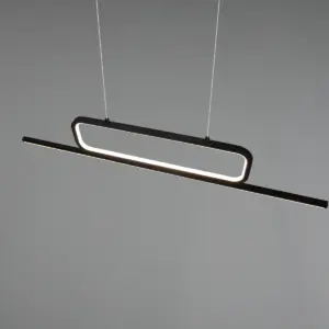 Κρεμαστό Φωτιστικό Trio Lighting LED 38W Μαύρο Ματ Μεταλλικό Step Dimmable 4500lm 3000K – 327210332