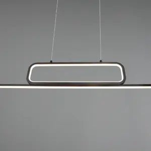 Κρεμαστό Φωτιστικό Trio Lighting LED 38W Μαύρο Ματ Μεταλλικό Step Dimmable 4500lm 3000K – 327210332