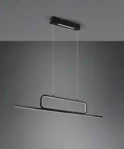 Κρεμαστό Φωτιστικό Trio Lighting LED 38W Μαύρο Ματ Μεταλλικό Step Dimmable 4500lm 3000K – 327210332