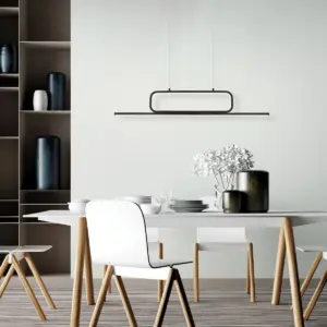 Κρεμαστό Φωτιστικό Trio Lighting LED 38W Μαύρο Ματ Μεταλλικό Step Dimmable 4500lm 3000K – 327210332