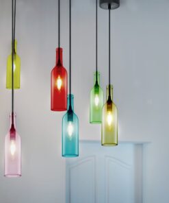 Κρεμαστό Φωτιστικό Οροφής Μονόφωτο E14 Γυάλινο Μπουκάλι Καφέ V-TAC – 3776