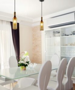 Κρεμαστό Φωτιστικό Οροφής Μονόφωτο E14 Γυάλινο Μπουκάλι Καφέ V-TAC – 3776