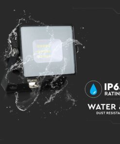 LED Προβολέας 10W V-TAC Samsung Chip Μαύρος Αδιάβροχος IP65 Φυσικό Λευκό 4000K – 425