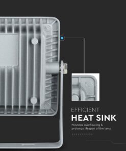 LED Προβολέας 20W V-TAC PRO Samsung Chip Μαύρος 100° 1600lm Γκρι Αδιάβροχος IP65 Θερμό Λευκό 3000K – 445