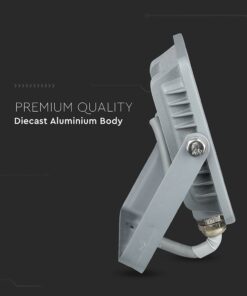 LED Προβολέας 20W V-TAC PRO Samsung Chip Μαύρος 100° 1600lm Γκρι Αδιάβροχος IP65 Θερμό Λευκό 3000K – 445