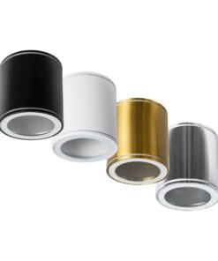 GloboStar® MARETTI 61448 Επιφανειακό Στρόγγυλο Φωτιστικό Σποτ με Ντουί 1 x GU10 VDE Certified AC 220-240V Αδιάβροχο IP65 – Σώμα Αλουμινίου & Υψηλής Αντοχής Tempered Glass – Φ9 x Υ9cm – Χρώμιο Νίκελ – 5 Χρόνια Εγγύηση