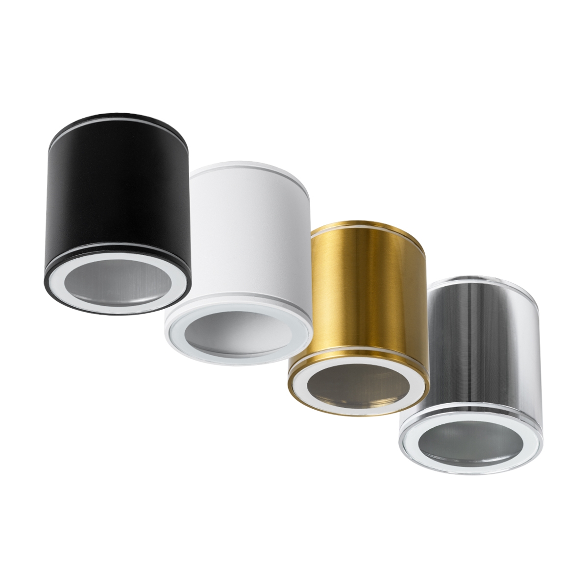 GloboStar® MARETTI 61448 Επιφανειακό Στρόγγυλο Φωτιστικό Σποτ με Ντουί 1 x GU10 VDE Certified AC 220-240V Αδιάβροχο IP65 – Σώμα Αλουμινίου & Υψηλής Αντοχής Tempered Glass – Φ9 x Υ9cm – Χρώμιο Νίκελ – 5 Χρόνια Εγγύηση