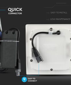 LED Panel Τετράγωνο Χωνευτό Λευκό 12W V-TAC PRO Samsung Chip 120° 1000lm 17×17 Φυσικό Λευκό 4000K – 710