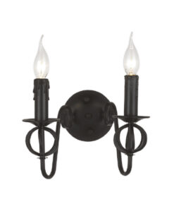 Φωτιστικό Απλίκα 2ΧΕ14 Μεταλλικό Μαύρο 2xΕ14 ACA DECOR – DLA1922