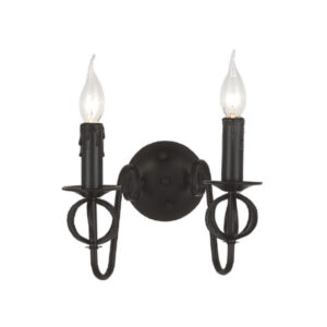 Φωτιστικό Απλίκα 2ΧΕ14 Μεταλλικό Μαύρο 2xΕ14 ACA DECOR – DLA1922