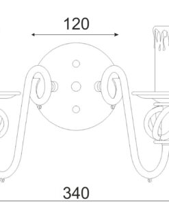 Φωτιστικό Απλίκα 2ΧΕ14 Μεταλλικό Μαύρο 2xΕ14 ACA DECOR – DLA1922