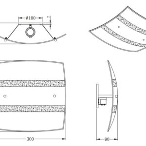Πλαφονιέρα Ορροφής Τετράγωνη 30x30cm Trio Lighting NIKOSIA 1xE27 Χρυσό & Λευκό Γυαλί 608700179