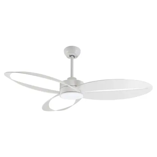 Ανεμιστήρας Οροφής ACA FANGS423W – 3 Πτερύγια ABS – LED 24W 2400Lm – DC 45W – 6 Ταχύτητες – 132cm – Λευκός – Τηλεχειριστήριο & Χρονοδιακόπτης