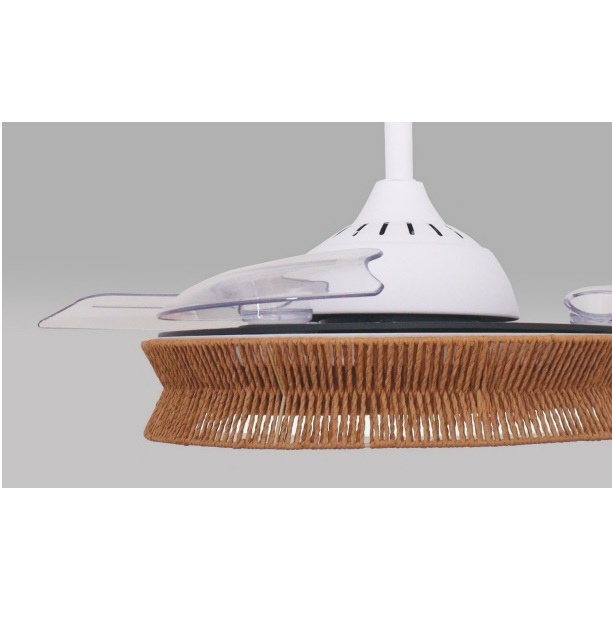 Ανεμιστήρας Οροφής FANRX42645 – 3 Πτερύγια – 36W LED CCT – Τηλεχειριστήριο – 6 Ταχύτητες – Λευκό Ματ / Σχοινί ACA