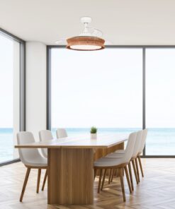 Ανεμιστήρας Οροφής FANRX42645 – 3 Πτερύγια – 36W LED CCT – Τηλεχειριστήριο – 6 Ταχύτητες – Λευκό Ματ / Σχοινί ACA