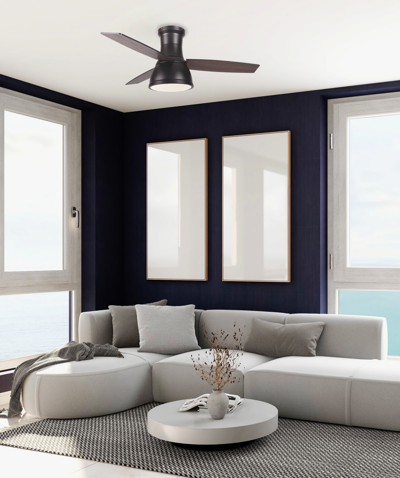 Ανεμιστήρας Οροφής FANRX44041B – 3 Ξύλινα Πτερύγια – 22W LED CCT – Τηλεχειριστήριο – 6 Ταχύτητες – Μαύρο Ματ ACA