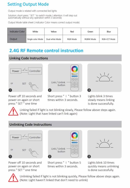 MiBoxer SM5 5in1 LED Controller 12/24V RF – WiFi Matter Over – Max 288W – MONO/CCT/RGB/RGBW/RGBCCT