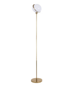 GLOBOSTAR® HUDSON 00500 Μοντέρνο Επιδαπέδιο Φωτιστικό με Ντουί 1 x E27 AC 220-240V IP20 - Λευκό & Χρυσό - Μ20 x Π20 x Υ177cm