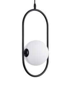 GLOBOSTAR® HAMBURG 00589 Μοντέρνο Κρεμαστό Φωτιστικό Οροφής με Ντουί 1 x G9 AC 220-240V IP20 - Μαύρο & Λευκό - Μ20 x Π15 x Υ40cm