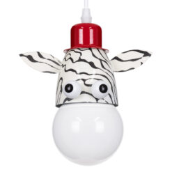 GLOBOSTAR® ZEBRA 00639 Παιδικό Κρεμαστό Φωτιστικό Οροφής με Ντουί 1 x E27 AC 220-240V IP20 - Πολύχρωμο - Μ19 x Π10.5 x Υ13.5cm